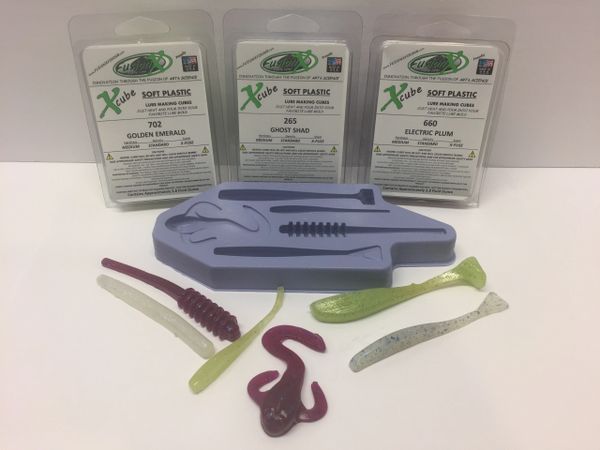 Fusion X - Bass Essentials Premium Soft Plastic Fishing Lure Making Starter  Kit - 8 Lure Molds & 7 Colors of Plastic : Buy Online at Best Price in KSA  - Souq