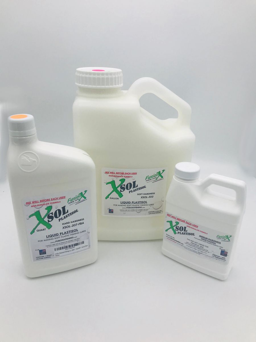 XSOL (Gallon)- Liquid Plastisol Resin For Fishing Lures (1 Gallon ,128  Fluid Ounces)