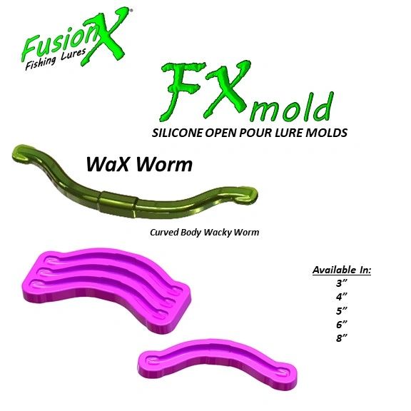 FX Mold WaX Worm Wacky Worm (3", 4", 5", 6", 8") 0430 0440 0450 0460 0480 Wax Worm