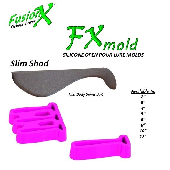 FX Mold - Slim Shad - Thin Shad Bodied Swim Bait (2, 3, 4, 5