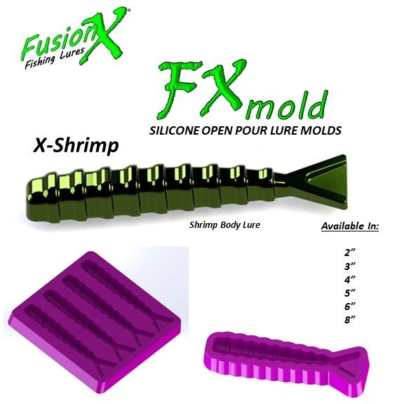FX Mold - X-Shrimp Shrimp Lure ( 2, 3, 4, 5, 6, 8) 8220 8230