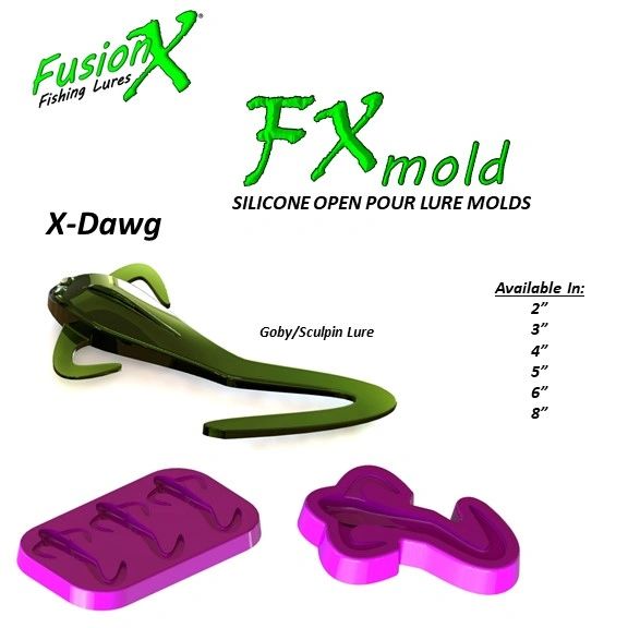 FX Mold - X-Dawg Goby Sculpin Lure ( 2, 3, 4, 5, 6, 8) 8820 8830 8840  8850 8860 8880 XDawg X Dawg