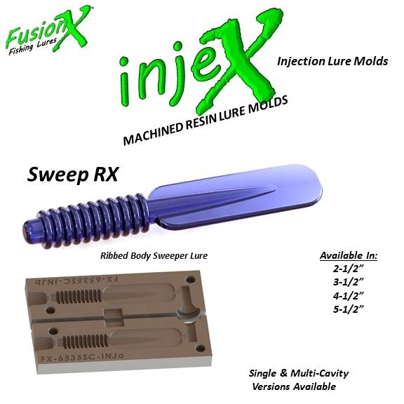 InjeX Injection Mold - SweepRX (2-1/2, 3-1/2, 4-1/2, 5-1/2, 6-1/2,  7-1/2) 6525 6535 6545 6555 6565 6575 Sweep RX