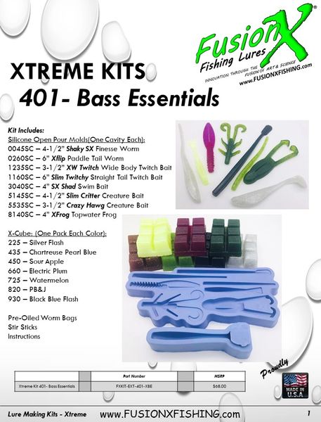 Xtreme 401 Bass Essentials Lure Making Kit