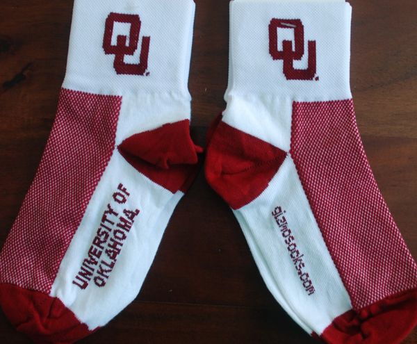 OU OKLAHOMA UNIVERSITY SOONERS Coolmax® Team Cycling Socks | BikeWearhouse