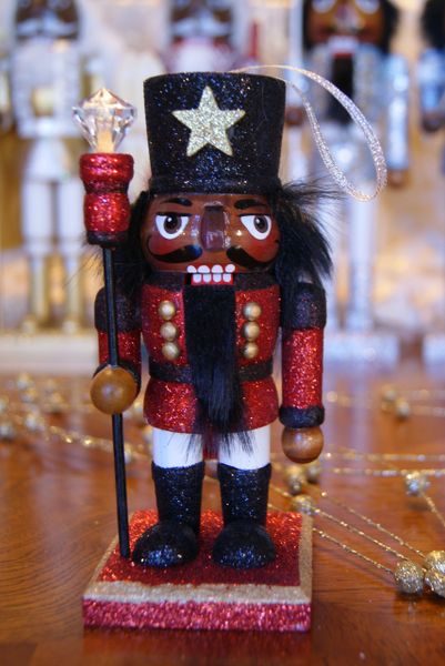 Red Glitter Soldier Ornament
