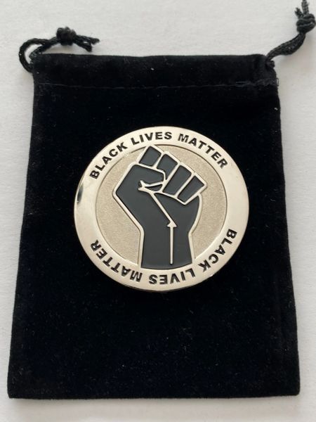 Black Lives Matter Challenge Coin - Silver and Black