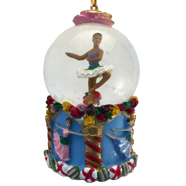 Mini Flower Dancer Snow Globe Ornament