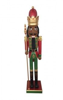 Set of Two 5 ft Red and Green Nutcrackers