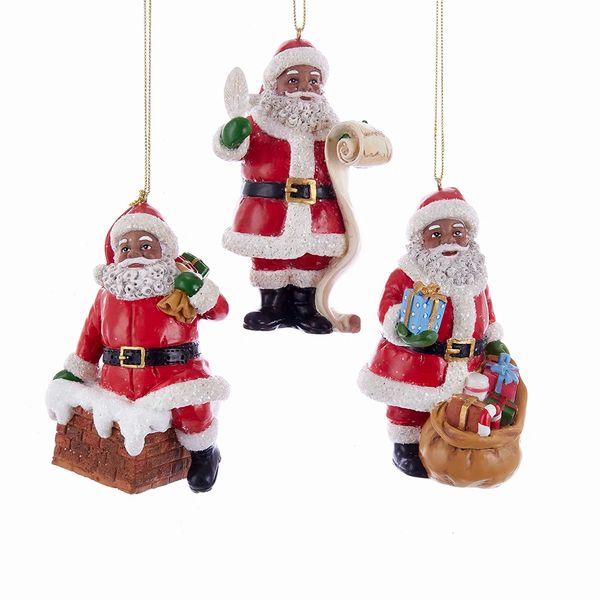 Trio of Santa Ornaments
