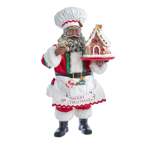 Kurt Adler Fabriche Gingerbread Chef Santa