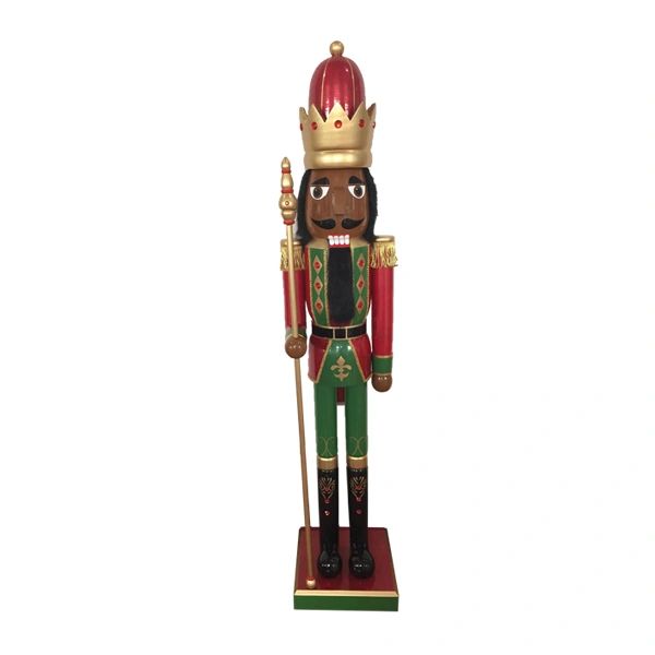 Set of Two 5 ft Red and Green Nutcrackers