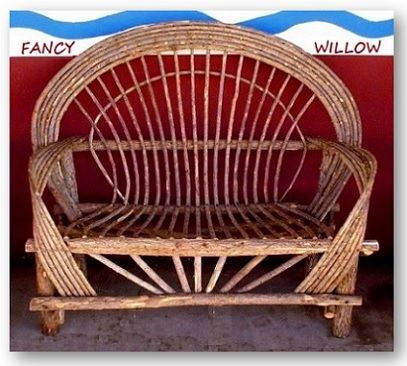 Big Sur Country Home Décor: Cyber Monday Special, Tubac Log Cabin Loveseat - Handcrafted Pool and Patio Furniture