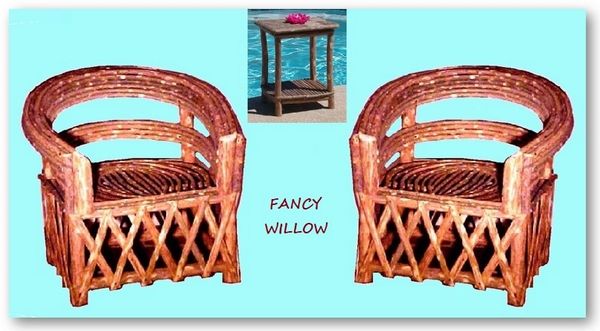 Pebble Beach Home Décor: Ranchero Lodge Set. 3 Pieces - Handcrafted Pool and Patio Furniture