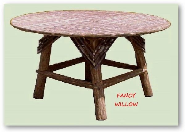 High Pointe Country Home Décor: Sundance Log Cabin Dining Table - Handcrafted Pool and Patio Furniture