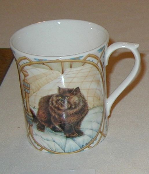 Brown cat mug