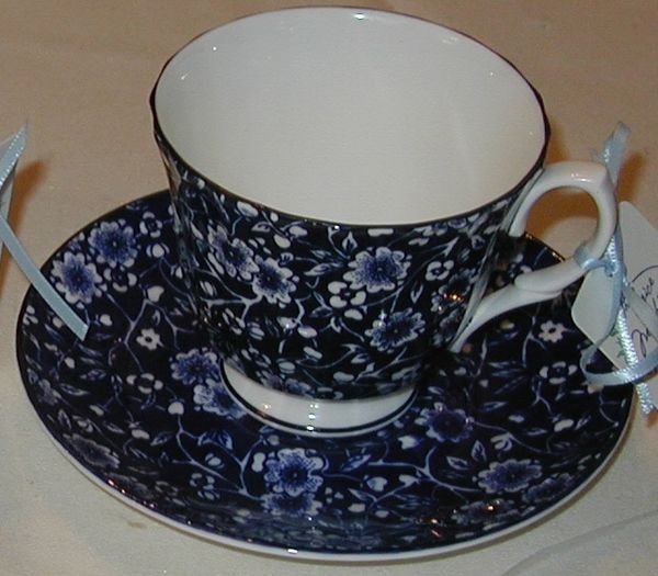 Blue Calico cup and saucer