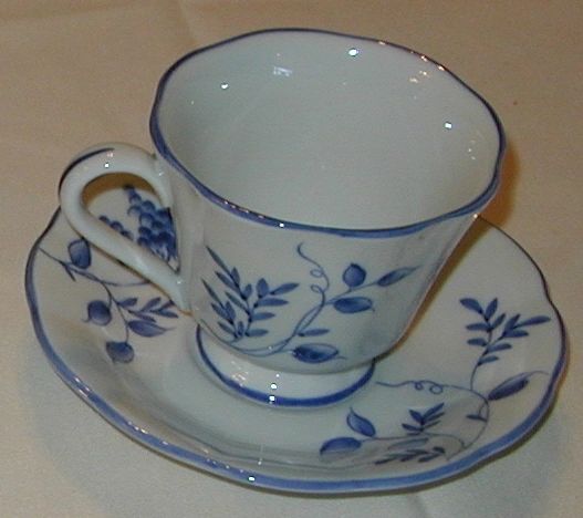 Blue On the Vine cup and saucer