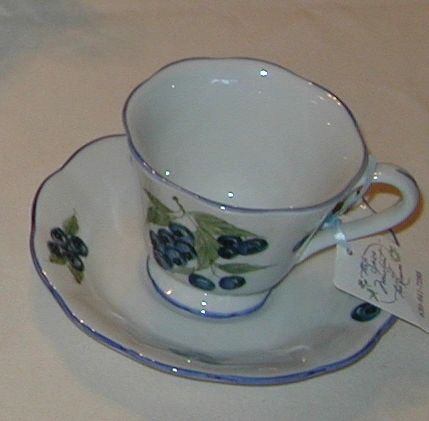 Blueberry cup and saucer