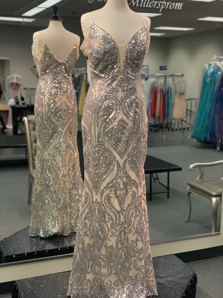 Silver Sequin Prom Gown | Millers' Prom and Formal Wear