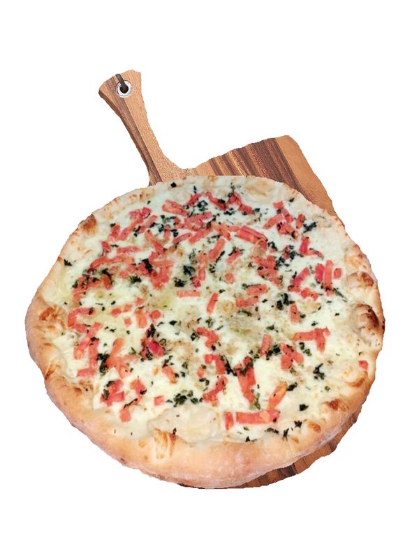 A mouthwatering pizza lying on top of a plate.