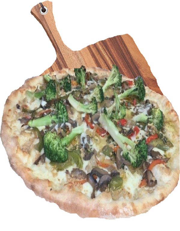 A classic pizza resting perfectly on a plate.
