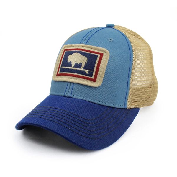 Surfing Buffalo Structured Trucker Hat, Blue | S.L. Revival Co ...