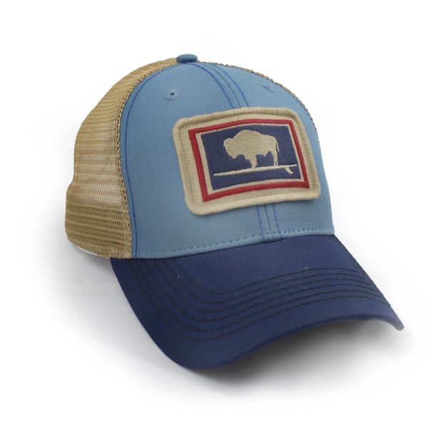 Surfing Buffalo Structured Trucker Hat, Blue | S.L. Revival Co ...