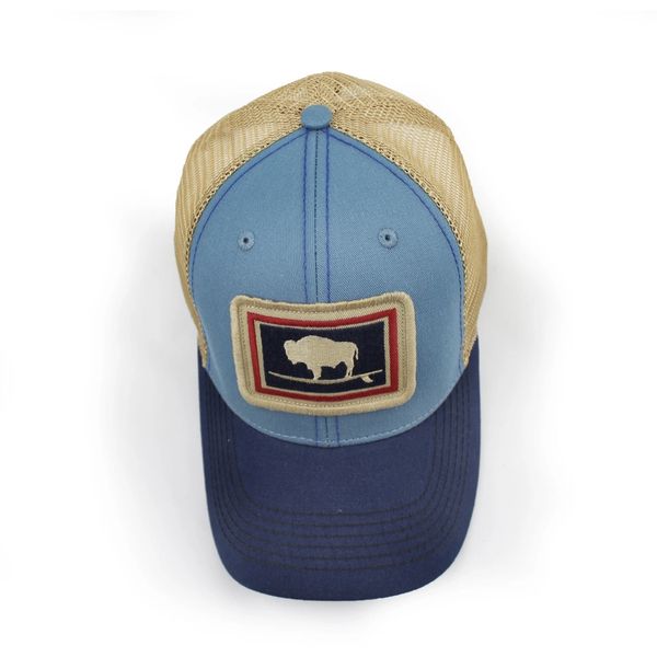 Surfing Buffalo Structured Trucker Hat, Blue | S.L. Revival Co ...