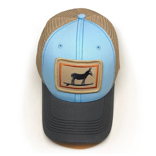 Surfing Jackass Structured Trucker Hat, Sky Blue and Charcoal | S.L ...