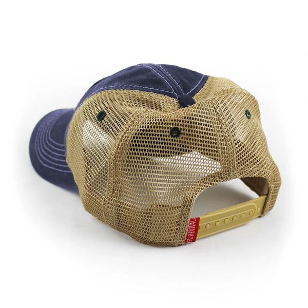 Flag Patch Trucker Hat, Navy S.L. Revival Co Americana