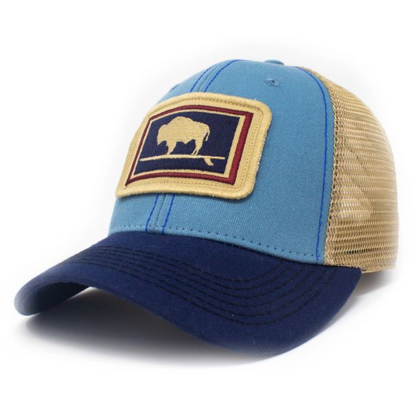 Surfing Buffalo Structured Trucker Hat, Blue | S.L. Revival Co ...