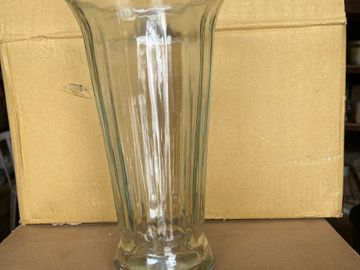 Clear vase dozen roses