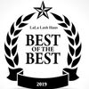 Best of the Best award with star at top. Letters in black on white background year 2019