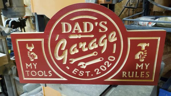 Garage Sign - Customized shop Sign/ Gift for Him/Personalized Garage ...