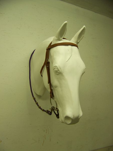 Life size Horse Head Display Wall Table Bridle Buddy 