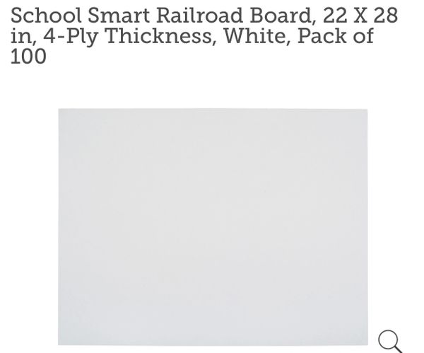 White poster board 22 x 28 100 count paper
