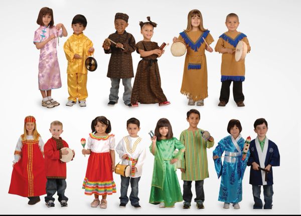 Children's multicultural dressing up clothes sale