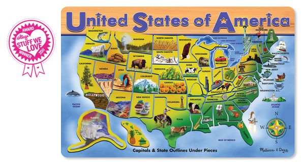 U.S.A Wooden Map Puzzle | Classroom Express