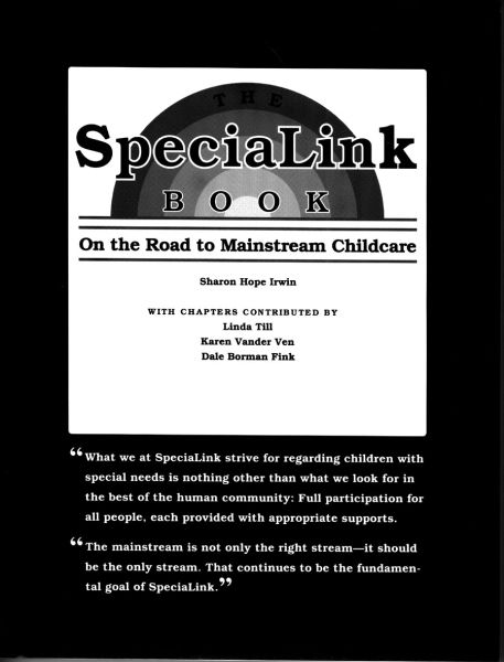 The SpeciaLink Book — On the Road to Mainstream Childcare