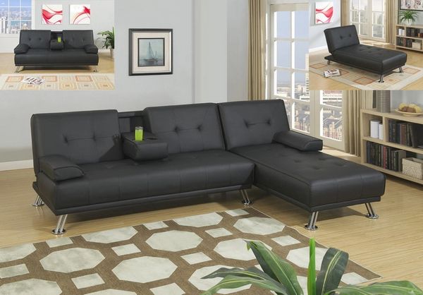 Futon sofa bed with cup holders sale