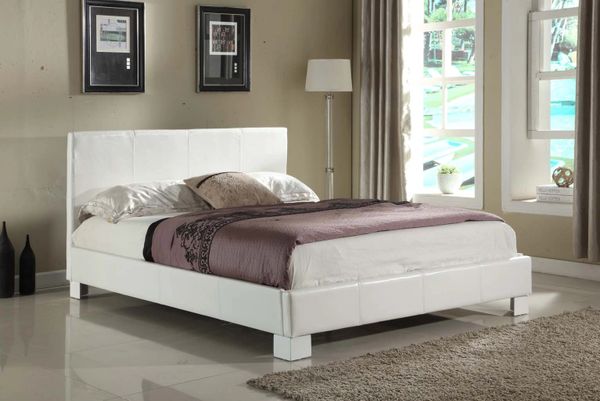 #9091-T 1PC WHITE TWIN PLATFORM BED! | Discount Furniture Atlanta ...