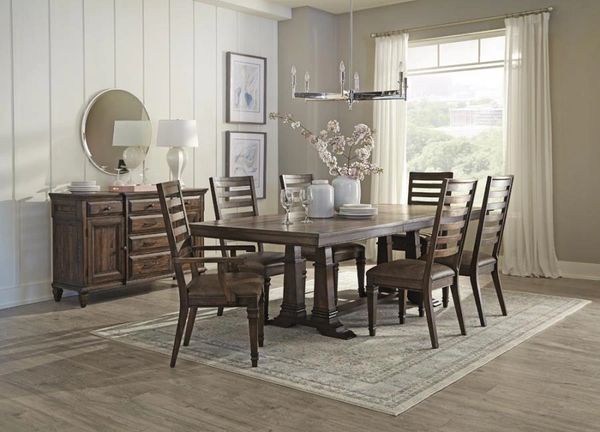 #B2741 7PC DINING SET DARK PINE | Discount Furniture Atlanta Sectionals ...