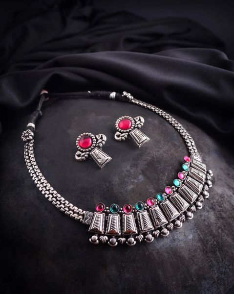 Simple and Trendy Designer Kolhapuri Necklace with Earrings!!!