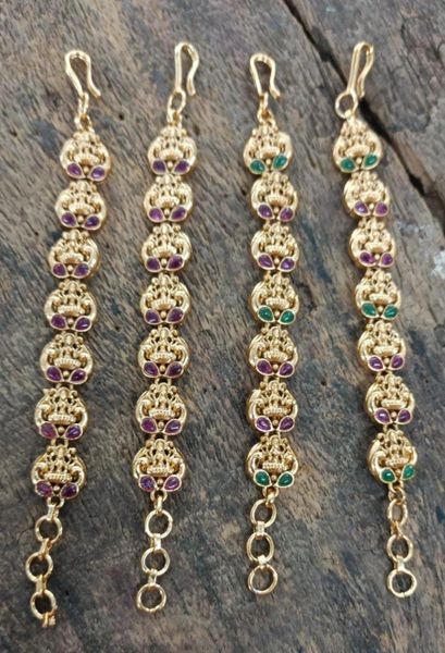 Lakshmi Peacock Ear Chain- Ruby and Emerald Stones!!!