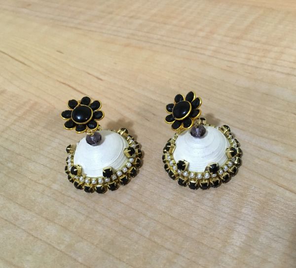 Pacchi paper Quilled Jhumkas in Black!!!!