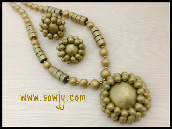 Golden Circled Terracotta Set with Big Studs!!!!!