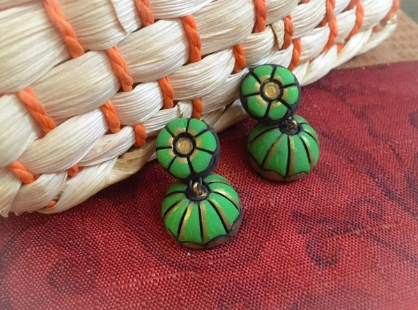 Small Sized Jhumkas in Shades of Light Green!!!!