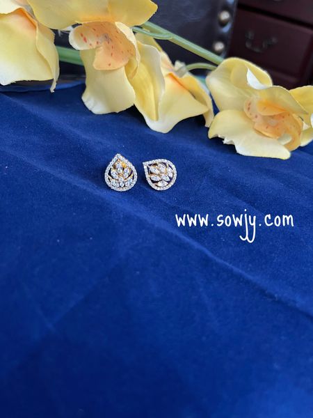 Classy Rich Look Diamond Look Alike Grand Designer Earrings in Gold Finish- Design 13 !!!!