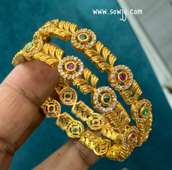 Lovely Gold Look Alike Designer Bangles-Pair of Two- Size 2.4 !!!!!